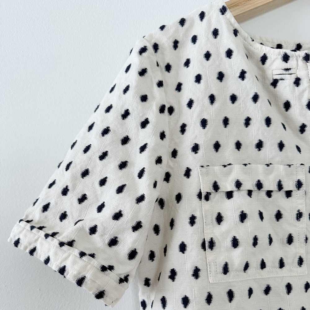 A.P.C. White and Black Mini Dress - Picture 8 of 12